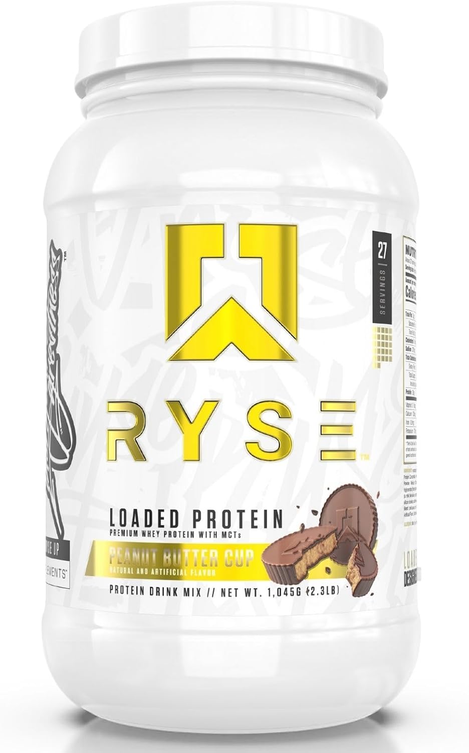 Ryse Loaded Protein Powder | 25G Whey Protein Isolate & Concentrate | with Prebiotic Fiber & Mcts | Low Carbs & Low Sugar | 27 Servings (Strawberry Shortcake Rolls)