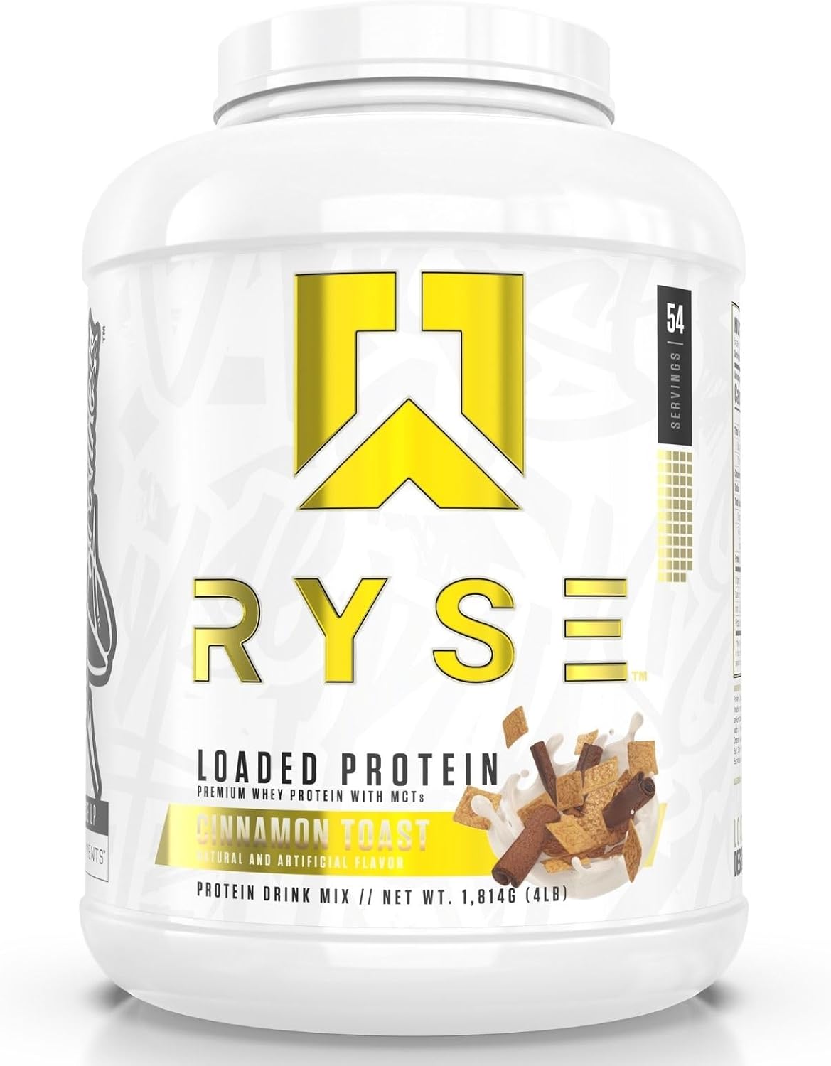 Ryse Loaded Protein Powder | 25G Whey Protein Isolate & Concentrate | with Prebiotic Fiber & Mcts | Low Carbs & Low Sugar | 27 Servings (Strawberry Shortcake Rolls)