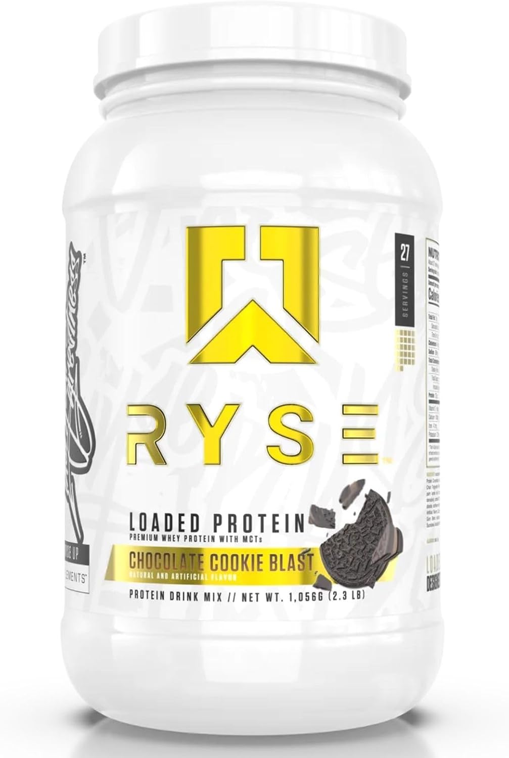 Ryse Loaded Protein Powder | 25G Whey Protein Isolate & Concentrate | with Prebiotic Fiber & Mcts | Low Carbs & Low Sugar | 27 Servings (Strawberry Shortcake Rolls)