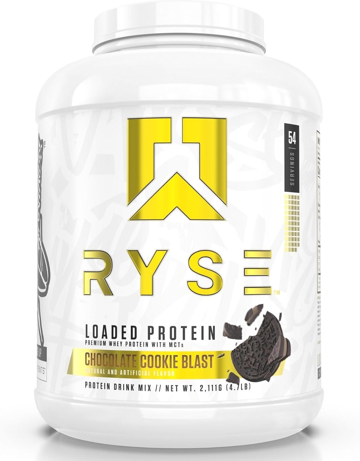 Ryse Loaded Protein Powder | 25G Whey Protein Isolate & Concentrate | with Prebiotic Fiber & Mcts | Low Carbs & Low Sugar | 27 Servings (Strawberry Shortcake Rolls)