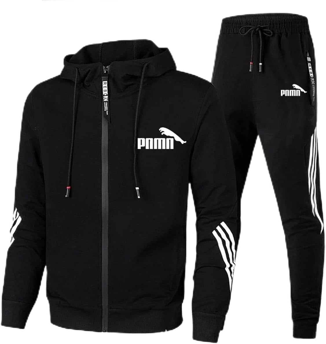 Sleek Black Puma Tracksuit - Athletic Comfort & Style